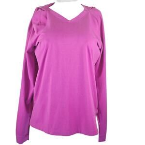 Mountain Hardware Pink Hooded  Pullover Athletic Athleisure Women's Top L
